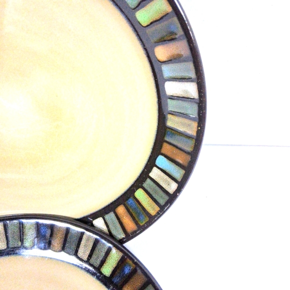 Set Of 2 Sonoma Lifestyles Blue Vallejo Style 8" Salad Plates/Bread Dishes - Picture 5 of 8